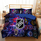Hockey League Logo Duvet Cover Quilt Cover Pillowcase Bedding Set