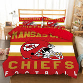 Kansas City Chiefs Football League #4 Duvet Cover Quilt Cover Pillowcase Bedding Set Bed Linen Home Bedroom Decor
