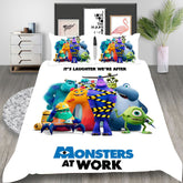 Monsters at Work Duvet Cover Quilt Cover Pillowcase Bedding Set