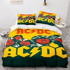 2026 NEW AC DC Cosplay 3 Piece Bedding Set Quilt Covers Without Filler