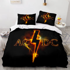 2026 NEW AC DC Cosplay 3 Piece Bedding Set Quilt Covers Without Filler