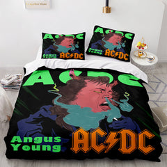 2026 NEW AC DC Cosplay 3 Piece Bedding Set Quilt Covers Without Filler