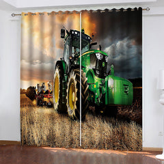 2026 NEW Agriculture Tractor Curtains Pattern Blackout Window Drapes