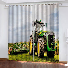 2026 NEW Agriculture Tractor Curtains Pattern Blackout Window Drapes