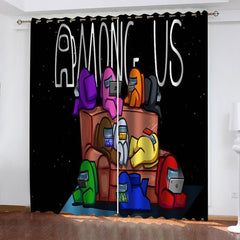 2026 NEW Among Us Curtains Blackout Window Treatments Drapes for Room Decoration