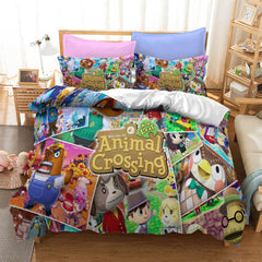 2026 NEW Animal Crossing Pattern Bedding Set Quilt Cover Without Filler