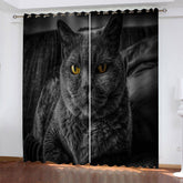 2025 NEW Animal Cute Cat Curtains Blackout Window Drapes