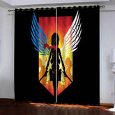 2025 NEW Anime Attack On Titan Pattern Curtains Blackout Window Drapes