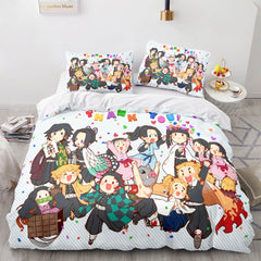 2026 NEW Anime Demon Slayer Cosplay Bedding Set Quilt Cover Without Filler