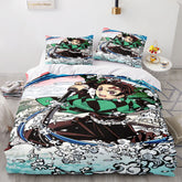 2026 NEW Anime Demon Slayer Cosplay Bedding Set Quilt Cover Without Filler
