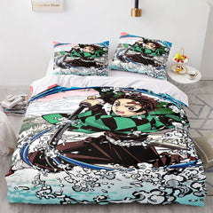 2026 NEW Anime Demon Slayer Cosplay Bedding Set Quilt Cover Without Filler
