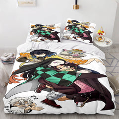 2026 NEW Anime Demon Slayer Cosplay Bedding Set Quilt Cover Without Filler