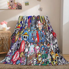 2025 NEW Anime ONE PIECE Cosplay Flannel Blanket Fleece Throw Blanket Sets
