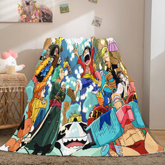 2025 NEW Anime ONE PIECE Cosplay Soft Flannel Fleece Throw Blanket Bedding Sets