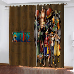 2025 NEW Anime One Piece Curtains Cosplay Blackout Window Drapes Room Decoration