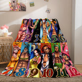 2025 NEW Anime One Piece Straw Hat Pirates Super Soft Flannel Throw Bed Blanket