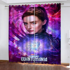 2025 NEW Ant-Man and The Wasp Quantumania Curtains Pattern Blackout Window Drapes