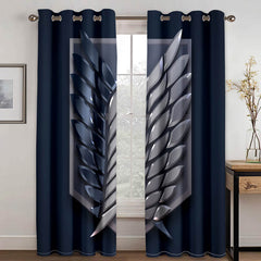 2026 NEW Attack on Titan Curtains Cosplay Blackout Window Treatments Drapes