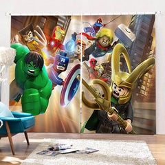 2025 NEW Avengers Curtains Cosplay Blackout Window Drapes for Room Decorations