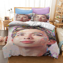 2025 NEW BTS Bangtan Boys Bedding Set Character Quilt Cover Without Filler