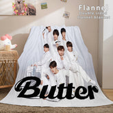 2025 NEW BTS Butter Bangtan Boys Cosplay Flannel Blanket