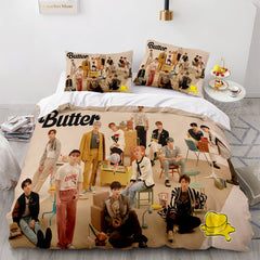 2025 NEW BTS Butter Cosplay Bedding Set Full Quilt Cover Without Filler
