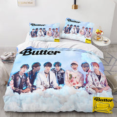 2025 NEW BTS Butter Cosplay Bedding Sets Soft Quilt Covers Without Filler