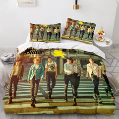 2025 NEW BTS Butter Cosplay Soft Bedding Set Quilt Cover Without Filler