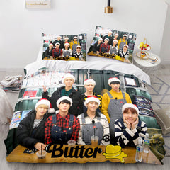 2025 NEW BTS Butter Cosplay Soft Bedding Set Quilt Cover Without Filler