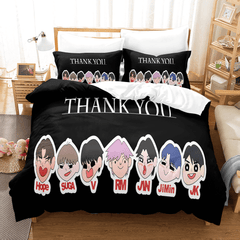 2025 NEW BTS Cosplay 3 Piece Bedding Sets Quilt Cover Without Filler