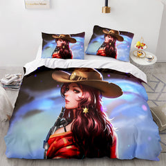 2025 NEW Blackwatch Mercy Overwatch Cosplay Bedding Set Quilt Covers Without Filler