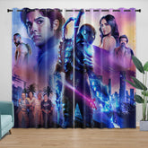 2025 NEW Blue Beetle Curtains Pattern Blackout Window Drapes