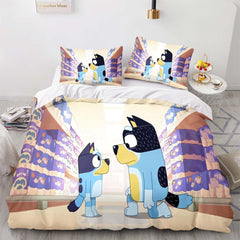 2025 NEW Blue Heeler Bingo Pattern Bedding Set Quilt Cover Without Filler