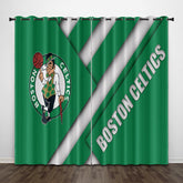 2025 NEW Boston Celtics Curtains Pattern Blackout Window Drapes