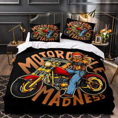 2026 NEW Caferacer Motorcycle Bedding Set Quilt Cover Without Filler