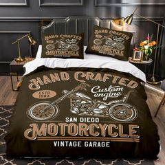 2026 NEW Caferacer Motorcycle Bedding Set Quilt Cover Without Filler