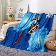 2025 NEW Captain America Iron Man Blanket Flannel Throw Room Decoration
