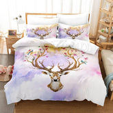 2025 NEW Cartoon Animal Deer Elk Bedding Set Quilt Cover Without Filler