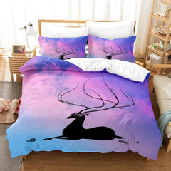 2025 NEW Cartoon Animal Deer Elk Bedding Set Quilt Cover Without Filler
