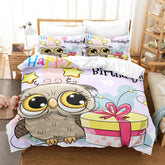 2026 NEW Cartoon Animals Owl Bedding Sets Quilt Cover Without Filler