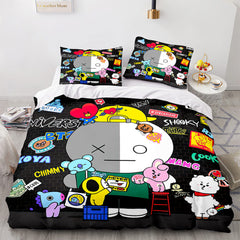 2025 NEW Cartoon BT21 BTS Butter Bedding Set Quilt Duvet Cover Bedding Sets