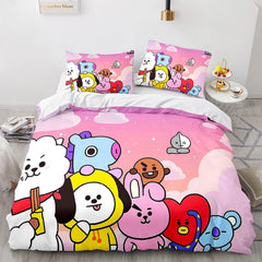 2026 NEW Cartoon BT21 Bedding Set Throw Quilt Duvet Cover Bedding Sets