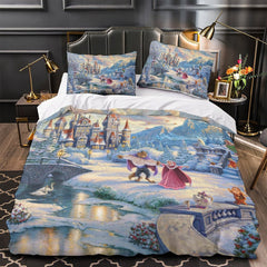 2026 NEW Cartoon Beauty and the Beast Bedding Set Quilt Duvet Cover Without Filler