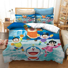 2026 NEW Cartoon Doraemon Cosplay Bedding Set Quilt Covers Room Decoration