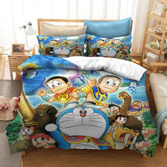 2026 NEW Cartoon Doraemon Cosplay Bedding Set Quilt Covers Room Decoration