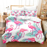 2025 NEW Cartoon Flamingo Bedding Set Quilt Covers Without Filler