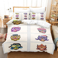 2025 NEW Cartoon Owl Bedding Sets Kids Birthday Quilt Cover Without Filler