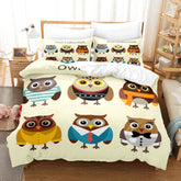2025 NEW Cartoon Owl Girls Birthday Bedding Sets Quilt Cover Without Filler
