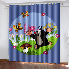 2025 NEW Cartoon Penguin Curtains Blackout Cosplay Window Treatments Drapes