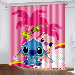 2025 NEW Cartoon Stitch Curtains Blackout Window Treatments Drapes for Room Decor